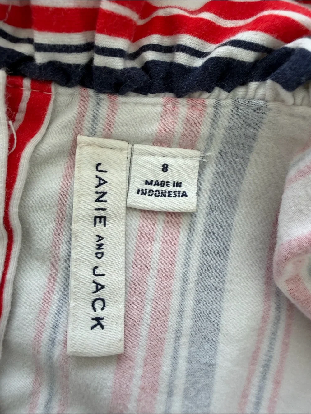 Janie and Jack Red, Navy & White Striped Sundress